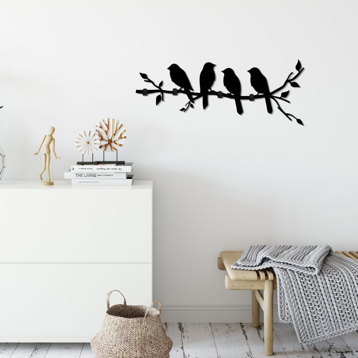 Wallity Sitting Birds Gancho de pared metálico negro Wallity Sitting Birds Gancho de pared metálico negro